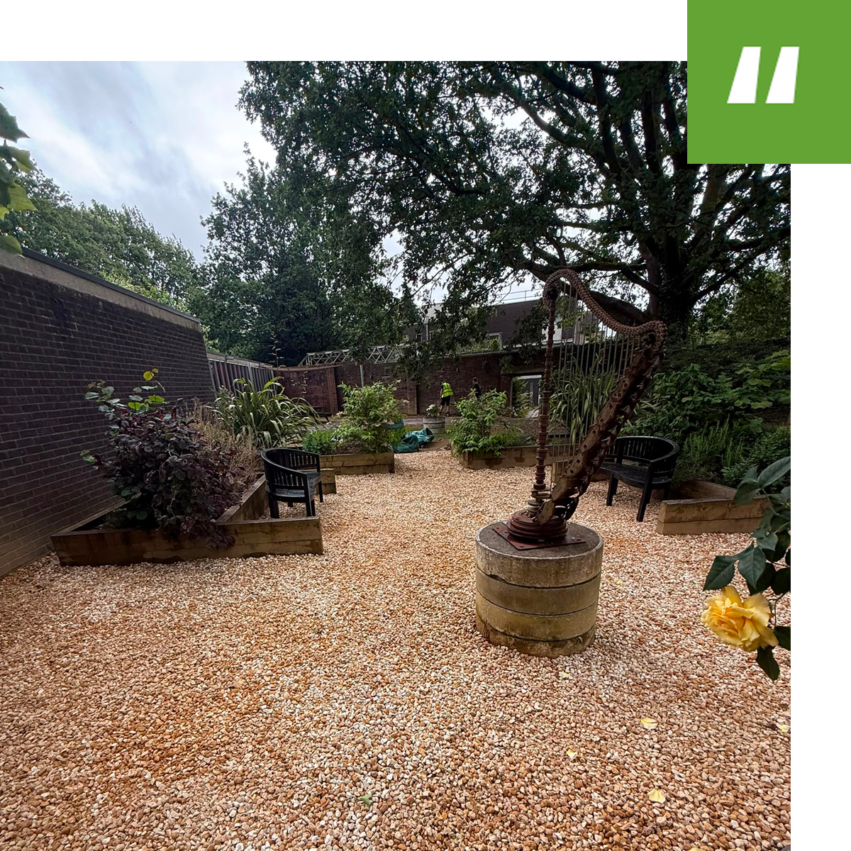 Nevill Hall Hospital memorial garden improvements carried out by V3 Facilities Management