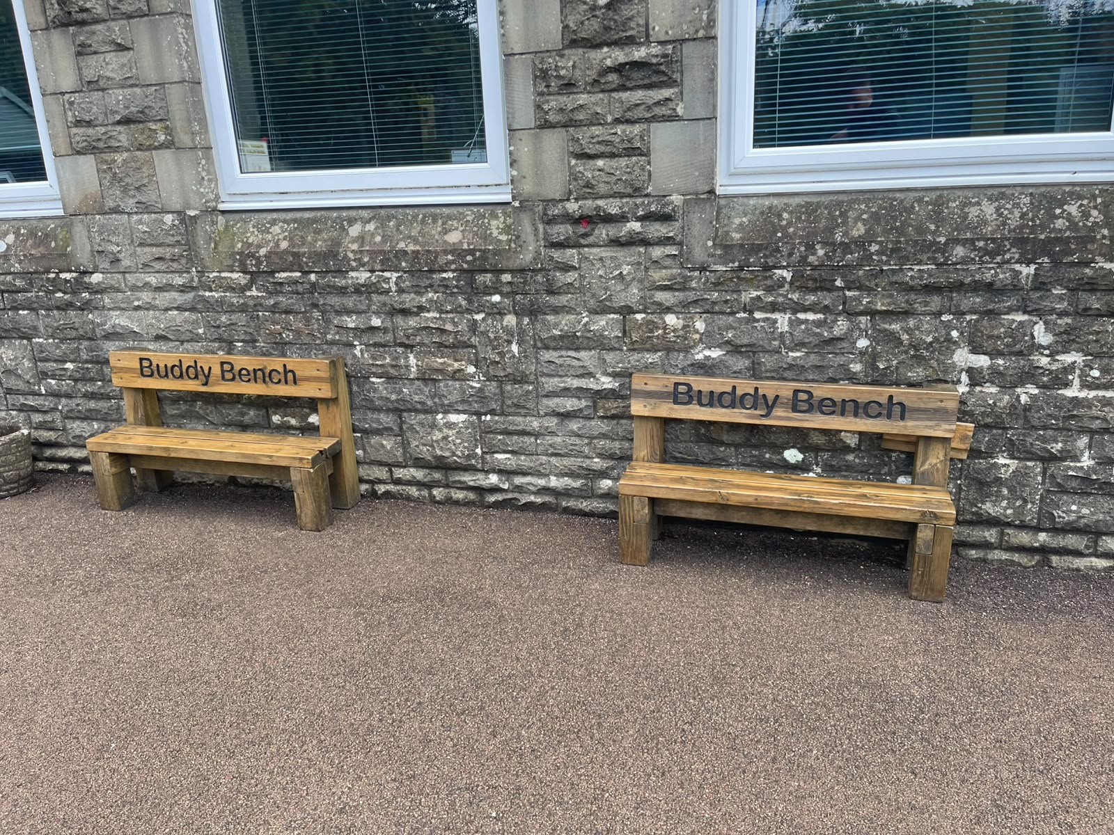 Refurbished outdoor quiet reflection area at Pendoylan Church Primary School